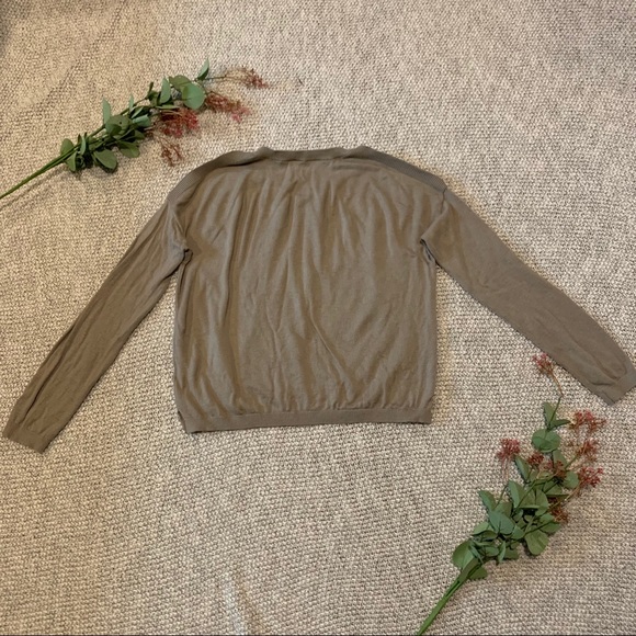Garage Cold Shoulder Olive Green Light Sweater - Picture 4 of 10